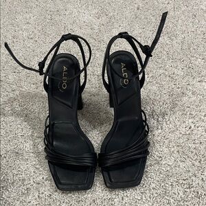ALDO Elegant Black Strappy Heels